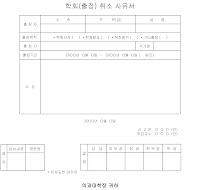 학회(출장)취소사유서